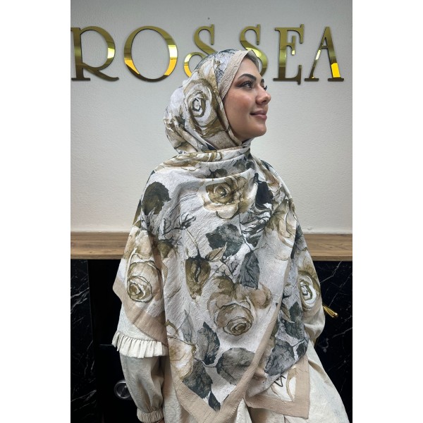 Desenli Bambu Şal 031V