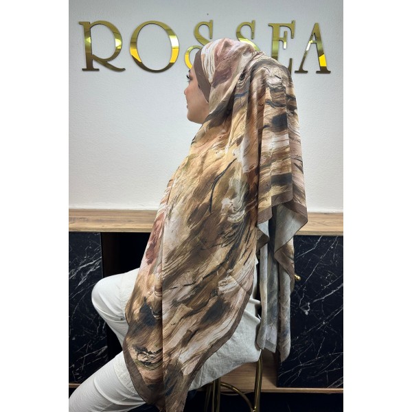 Desenli Bambu Şal 033AK