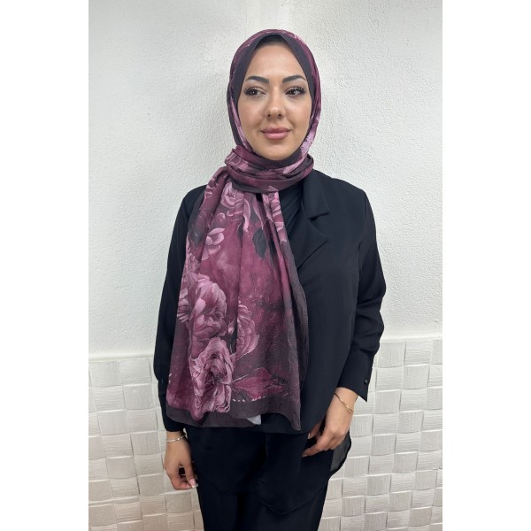 Desenli Bambu Şal 035B