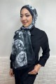 Desenli Bambu Şal 035S